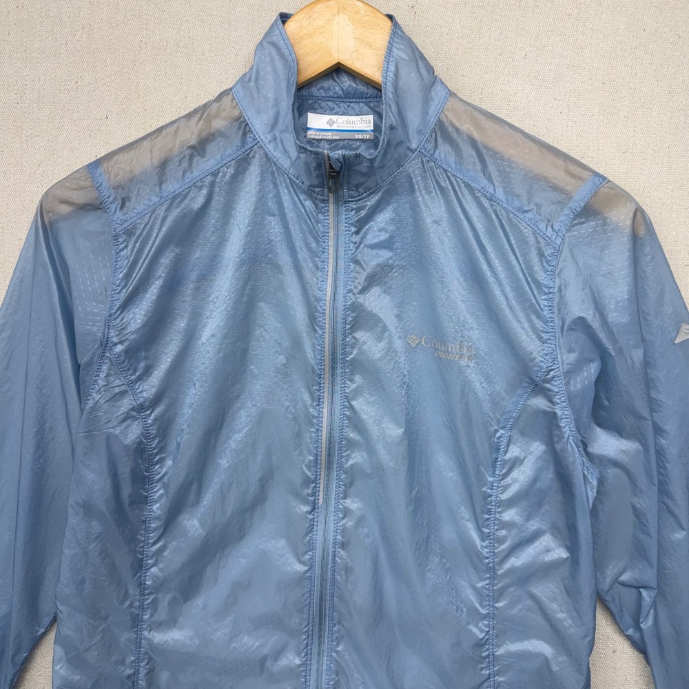 Columbia‎ Montrail Womens Blue Omni-Shield Windbreaker Jacket XS Gorpcore Hiking - Picture 4 of 16